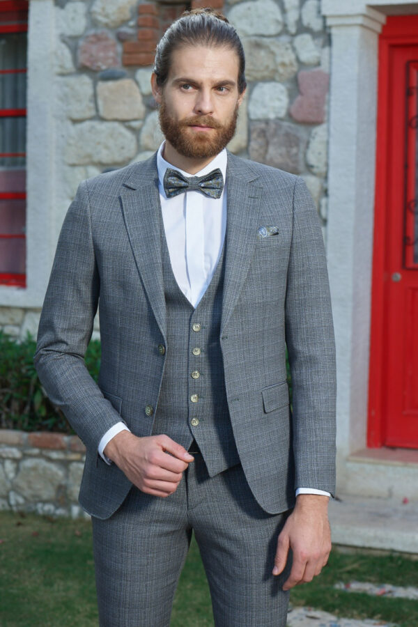 Manzetti esküvői öltöny extra slim fit zöld